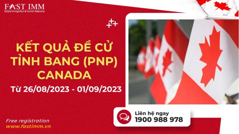 Kết quả đề cử tỉnh bang PNP Canada tháng 08